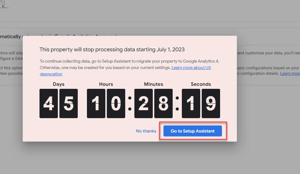 Google Analytics 4 Countdown Timer